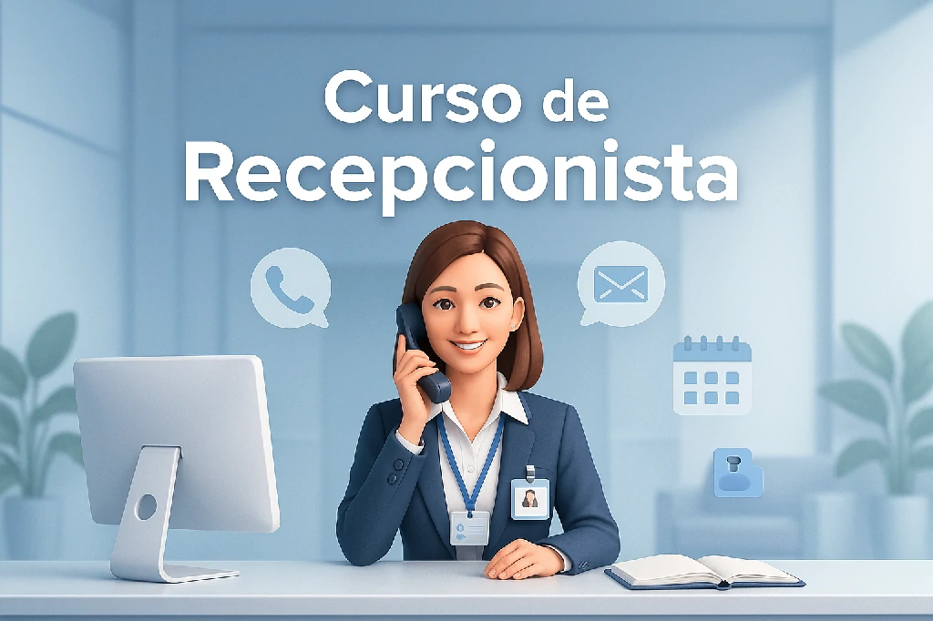 Capa do curso RECEPCIONISTA